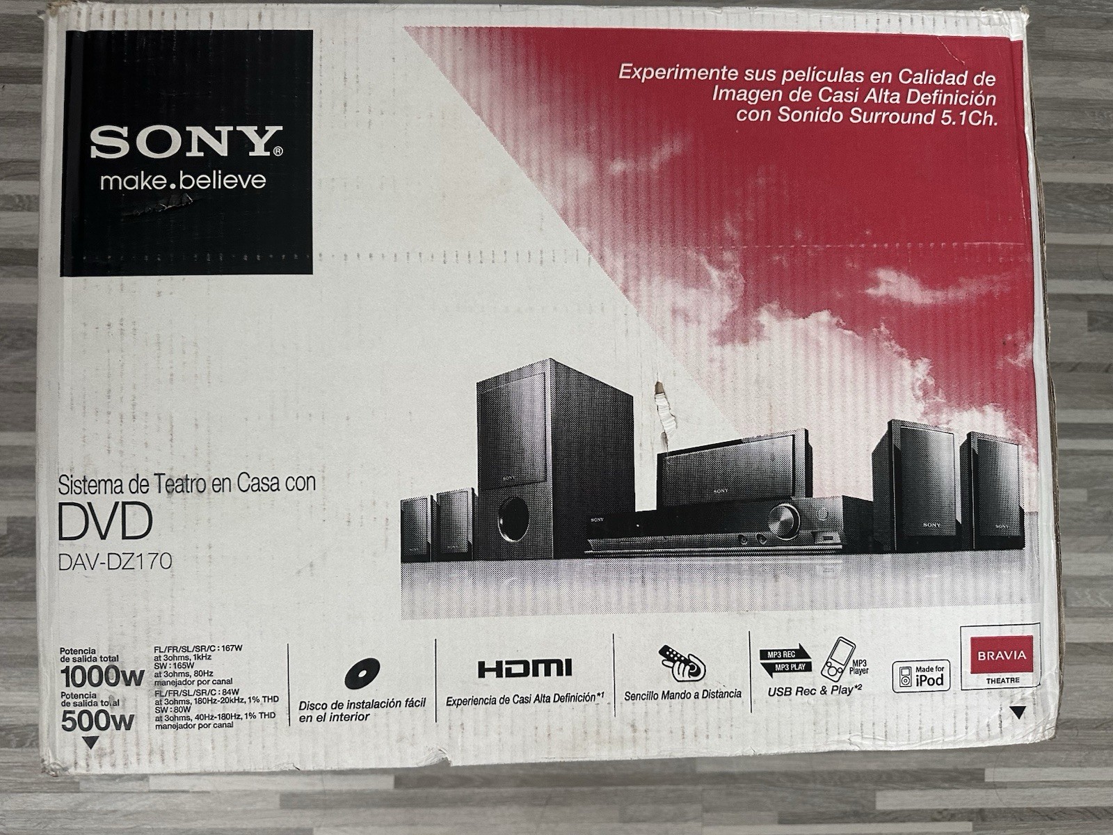 Sony DAV-DZ170 Bravia SACD / VCD / DVD Home Theater System - Brand New Open Box
