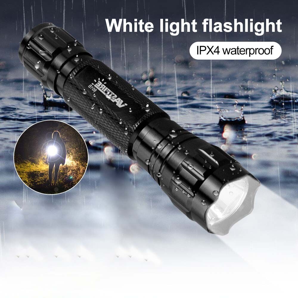 Quick Release LED Flashlight Hunting Light Night Torch w/ Scope Mount 20mm Rail