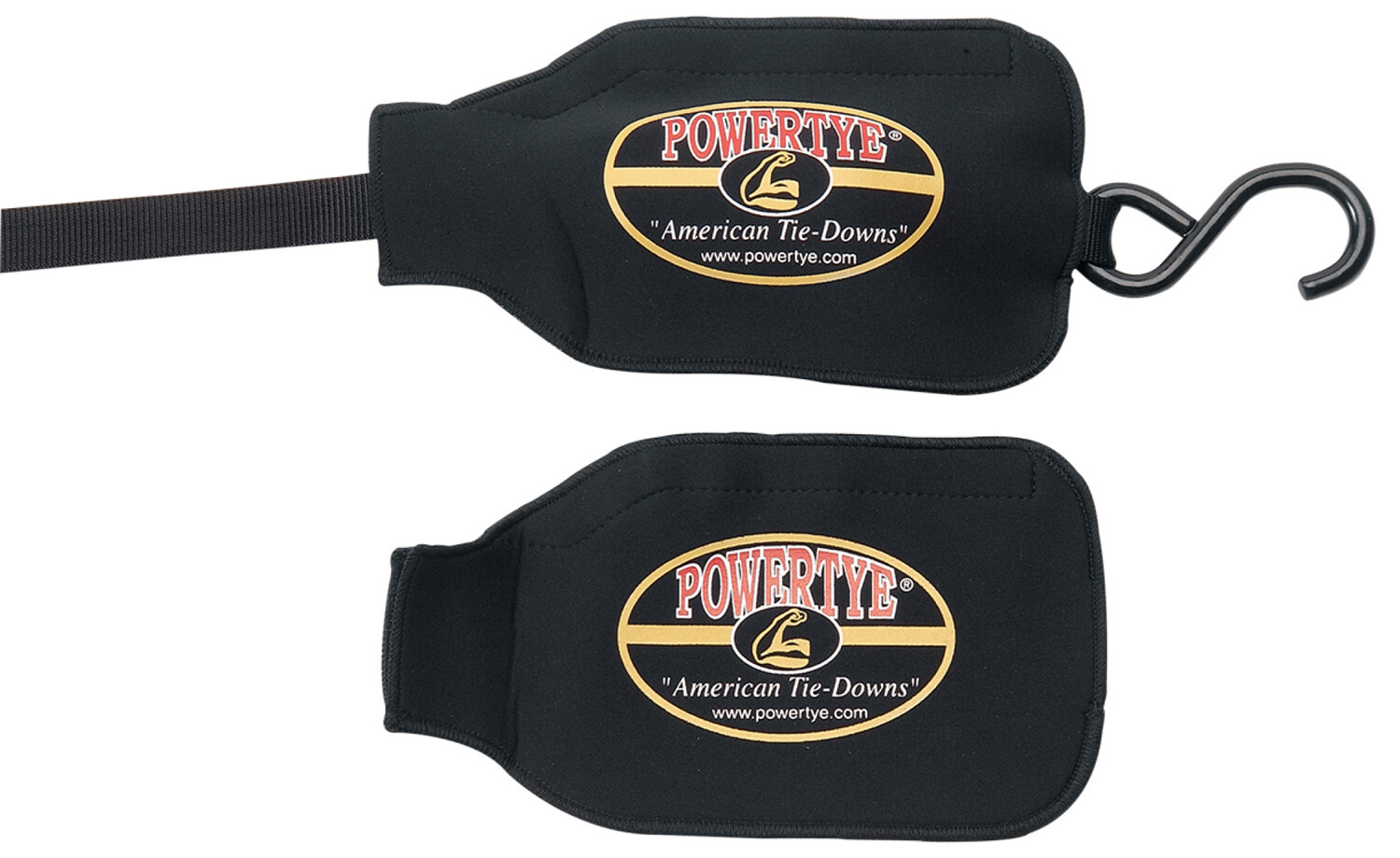 Powertye Neoprene Black Ratchet Tie-Down Covers (46002)