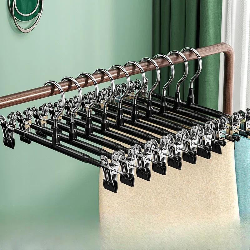 20/10/5pcs Stainless Steel Dress Hanger Pants Clip Clothes Racks Coat Clothing S