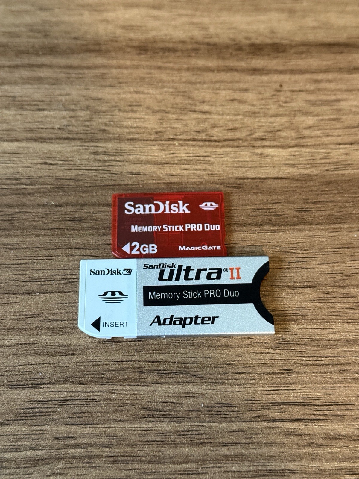 SanDisk Memory Stick Duo Adapter with 2GB Memory stick Genuine New Old Stock