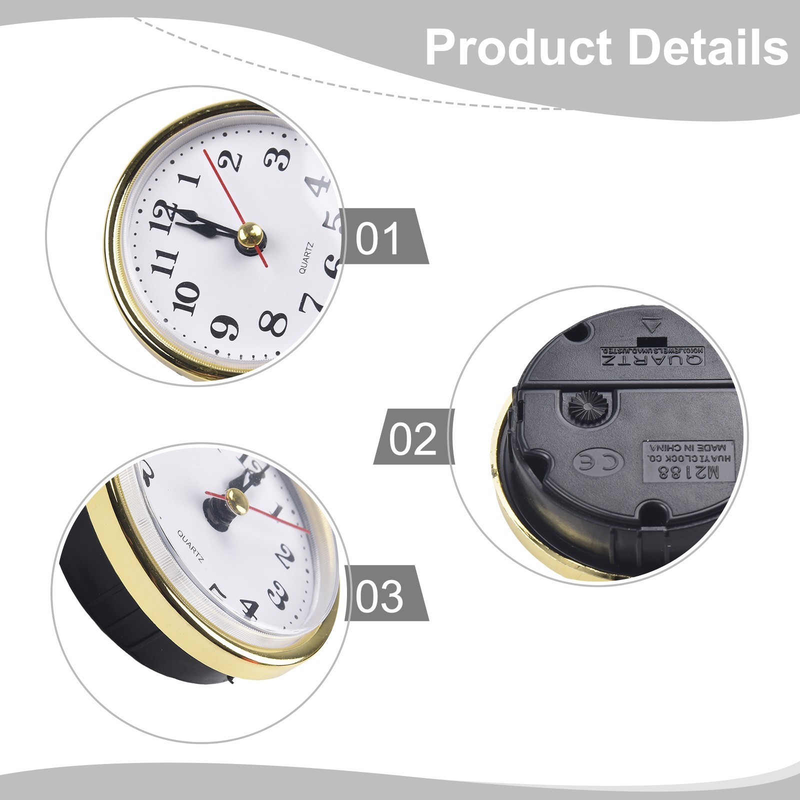 Clock Inserts Quartz Clock Inserts 65MM For Clock Plastic+metal Practical