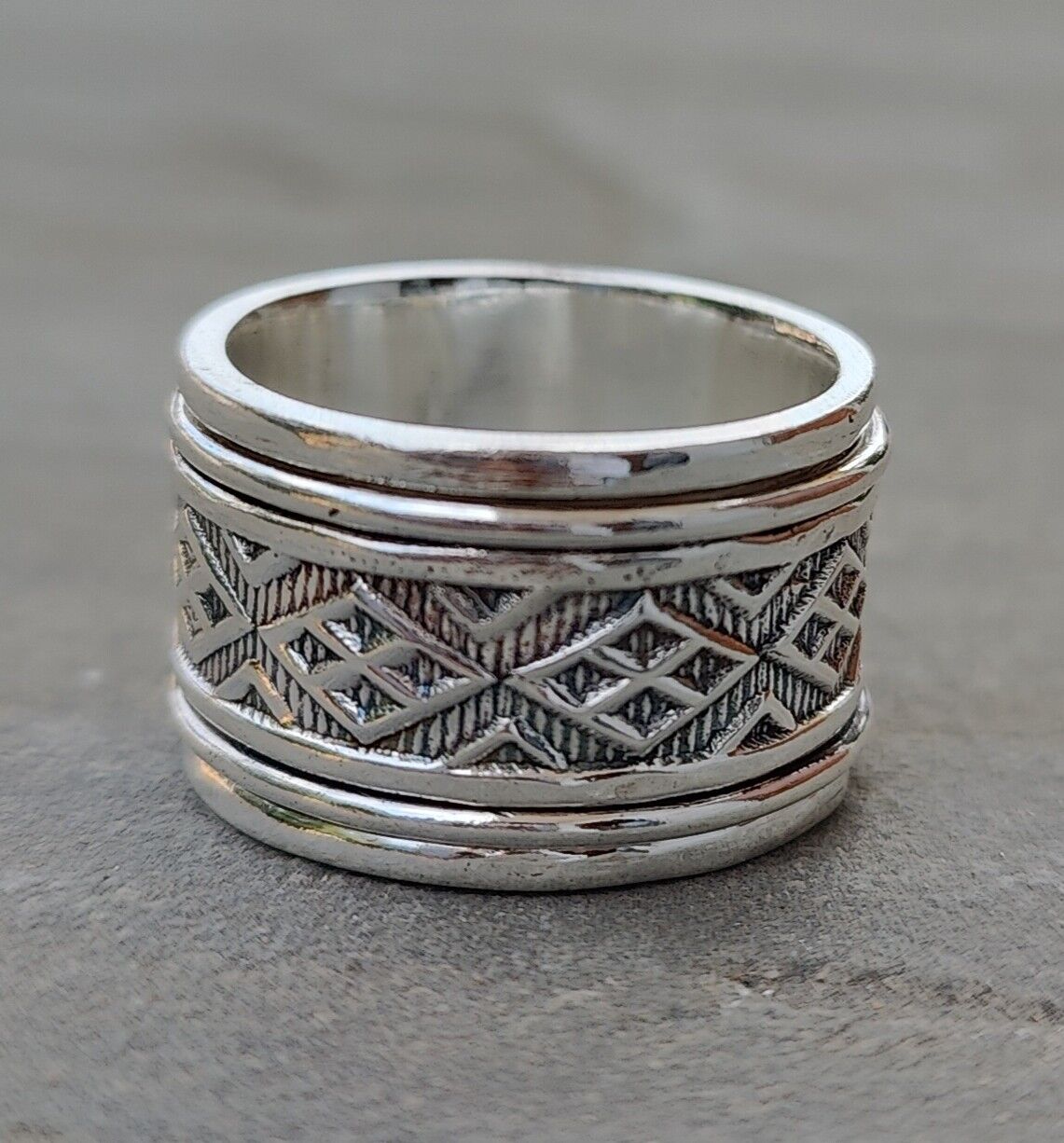 Spinner Ring Solid 925 Sterling Silver Band Handmade Jewelry Ring All Size SS-3