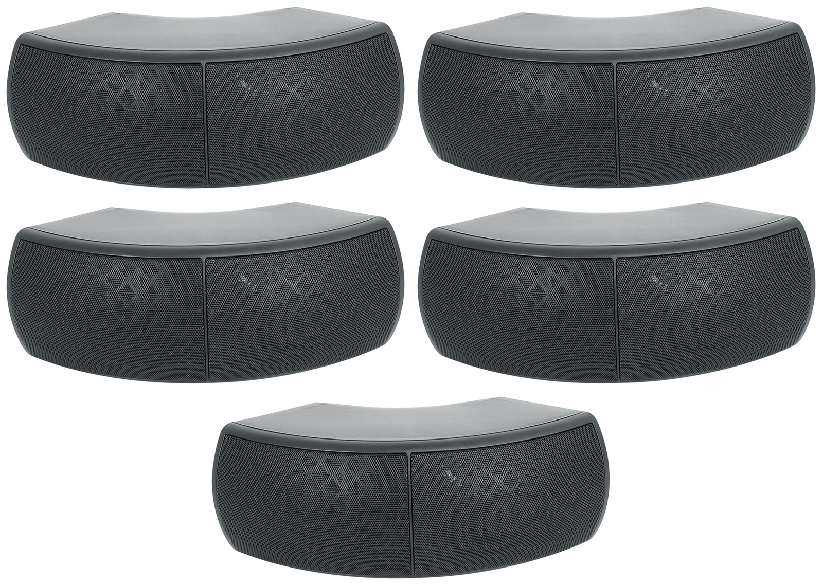 (5) Rockville WET-D4 Black Indoor/Outdoor Commercial/Restaurant/Bar 70V Speakers