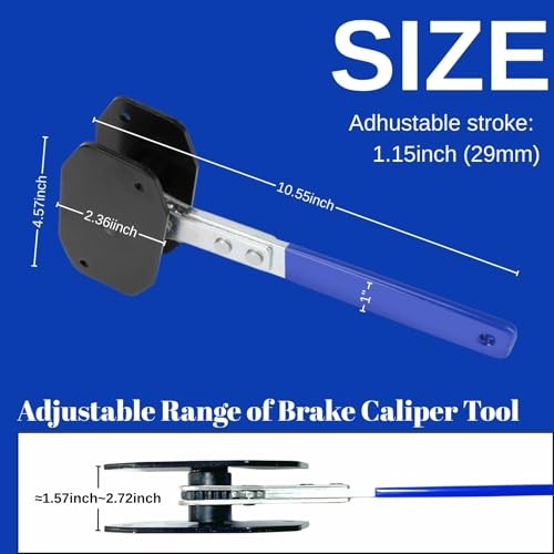 Brake Caliper Piston Compression Tool with 4 Heavy Duty Caliper Hooks and