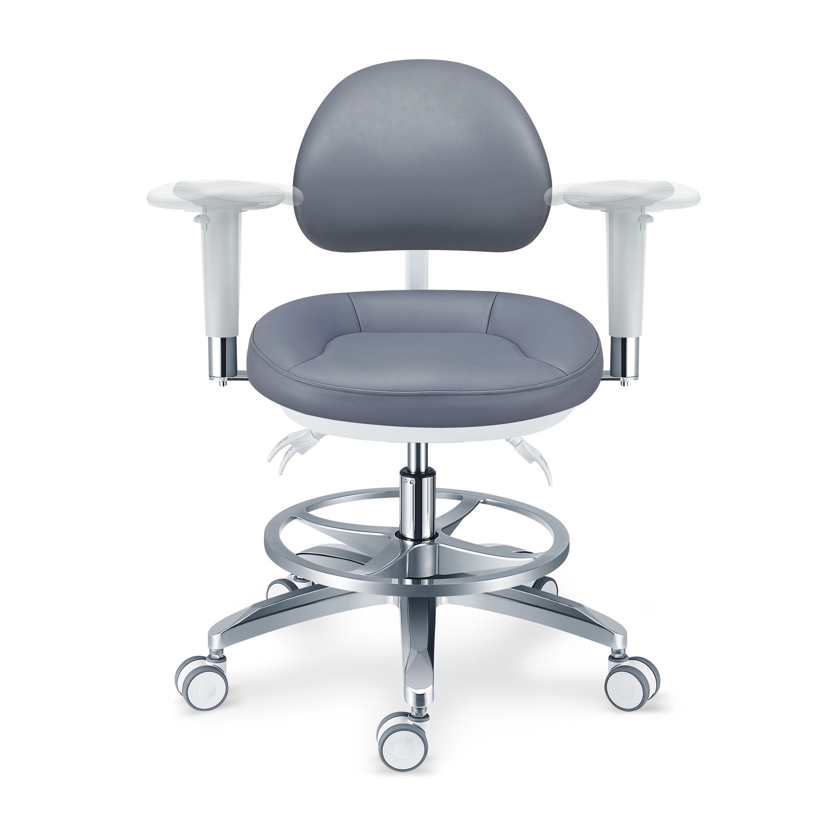 Dental Microscope Chair Ergonomic Doctor Chair Microfiber Leather PLST-085 USA