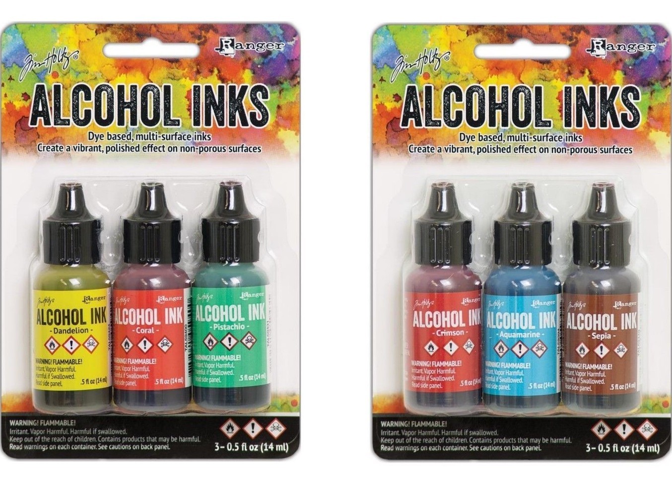 Ranger Tim Holtz Adirondack 2018 ALCOHOL INKS Sealed Packs- RODEO & KEY WEST