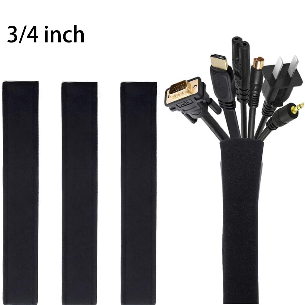 3/4inch  20Ft Braided split Cable Sleeve Cord Organizer Flexible Wire Wrap Cover