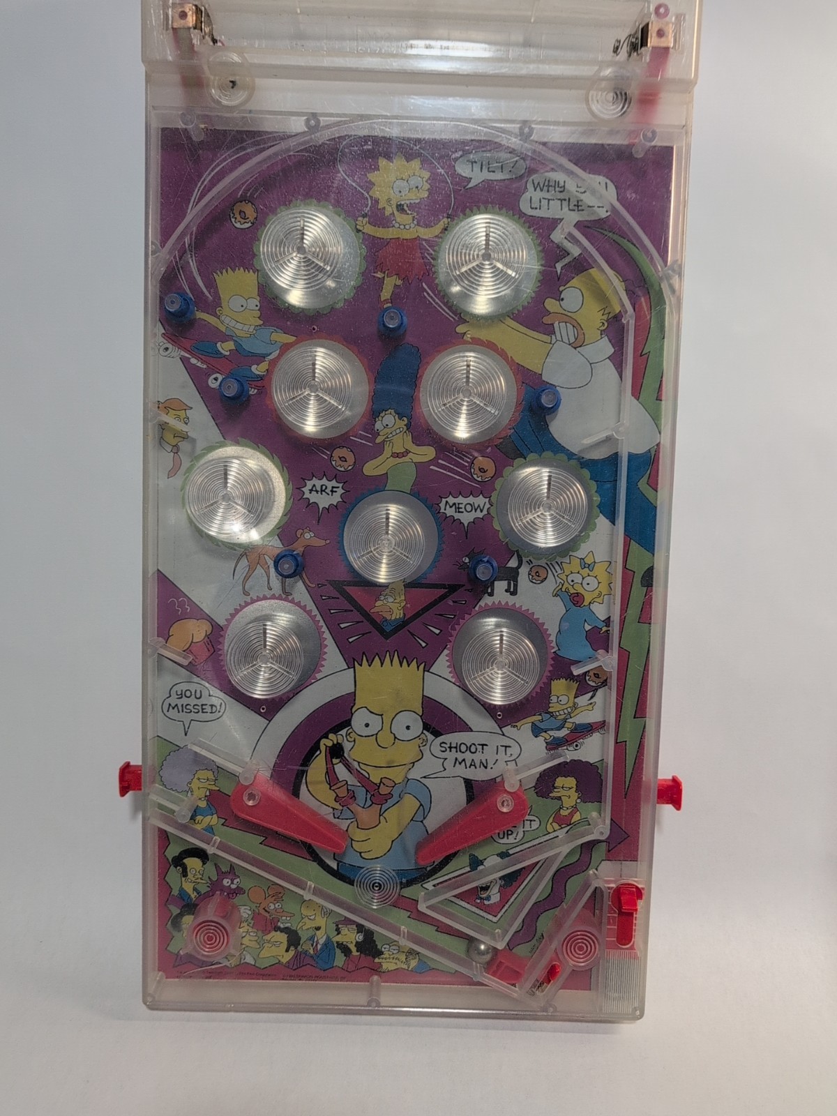 Vintage The Simpsons Table Top Pinball Game Bottom Section Only 1990 Untested