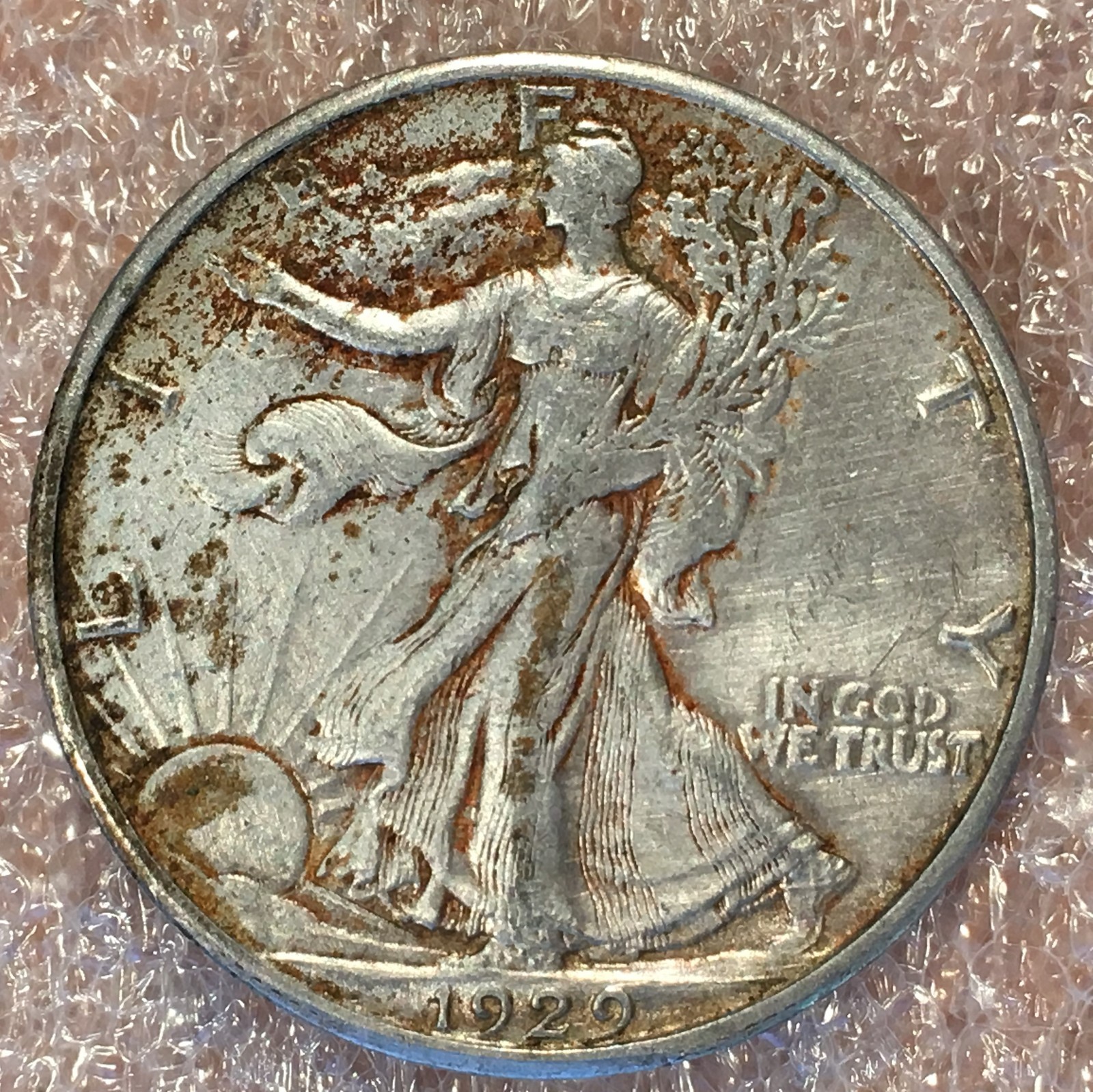 1929-S Walking Liberty Half - Superb Detail - High Quality Scans #H529