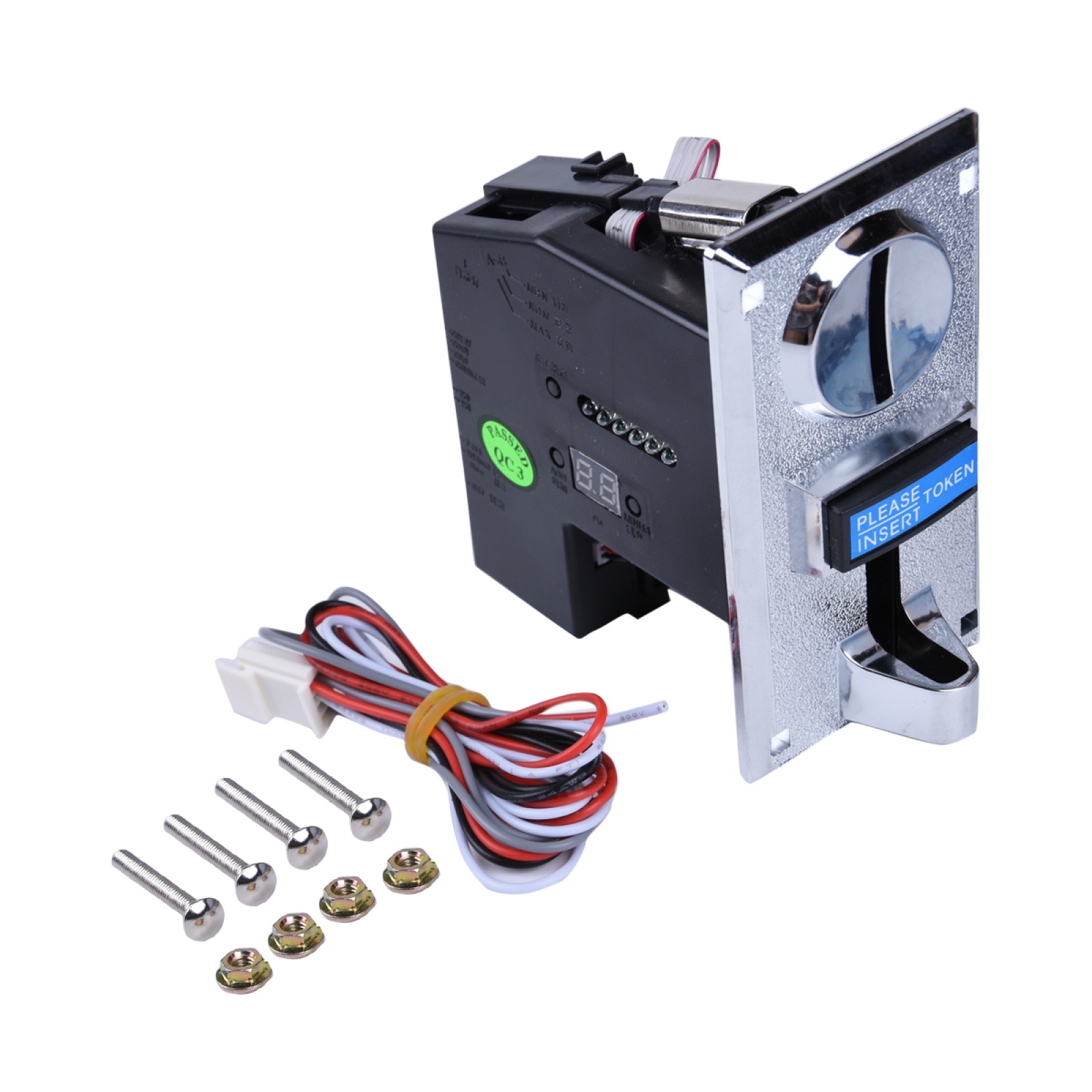 DC 12V Token Coin Acceptor Vending Arcade Machine Game 6 Multi Coin Selector