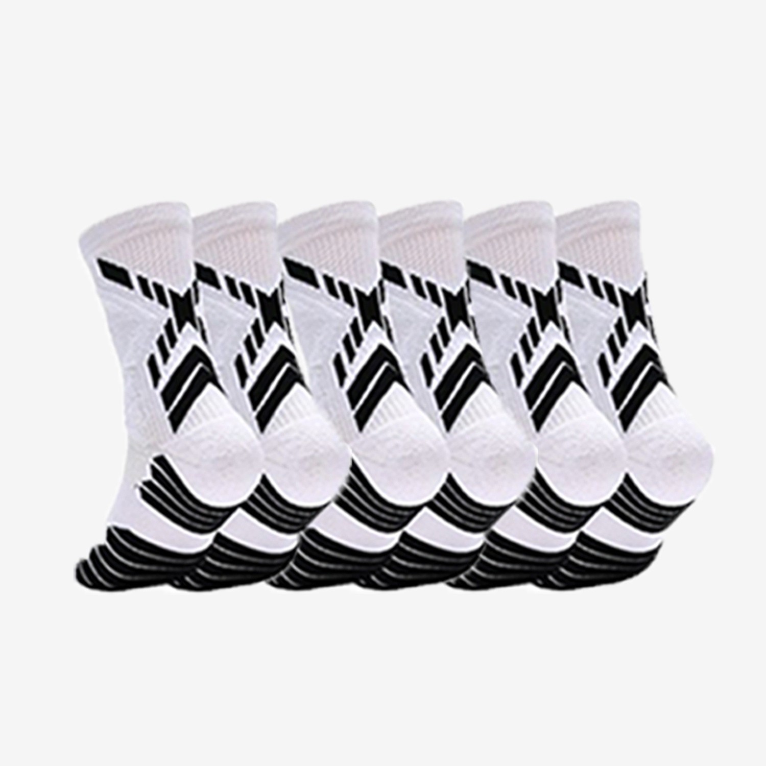 3-Pair Cushioned Crew Athletic Socks - Moisture Wicking & Breathable-for Running