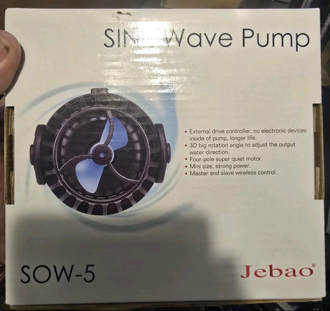 Jebao SOW-5 Sine Wave Maker Pump for Aquarium Adjustable Flow 500-5000L/H