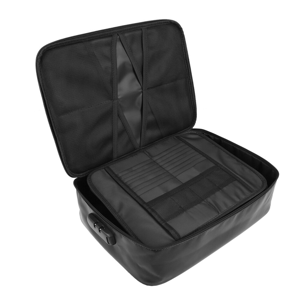 Document Organizer Fireproof Document Bag with Lock Home Office Travel Safe Bag