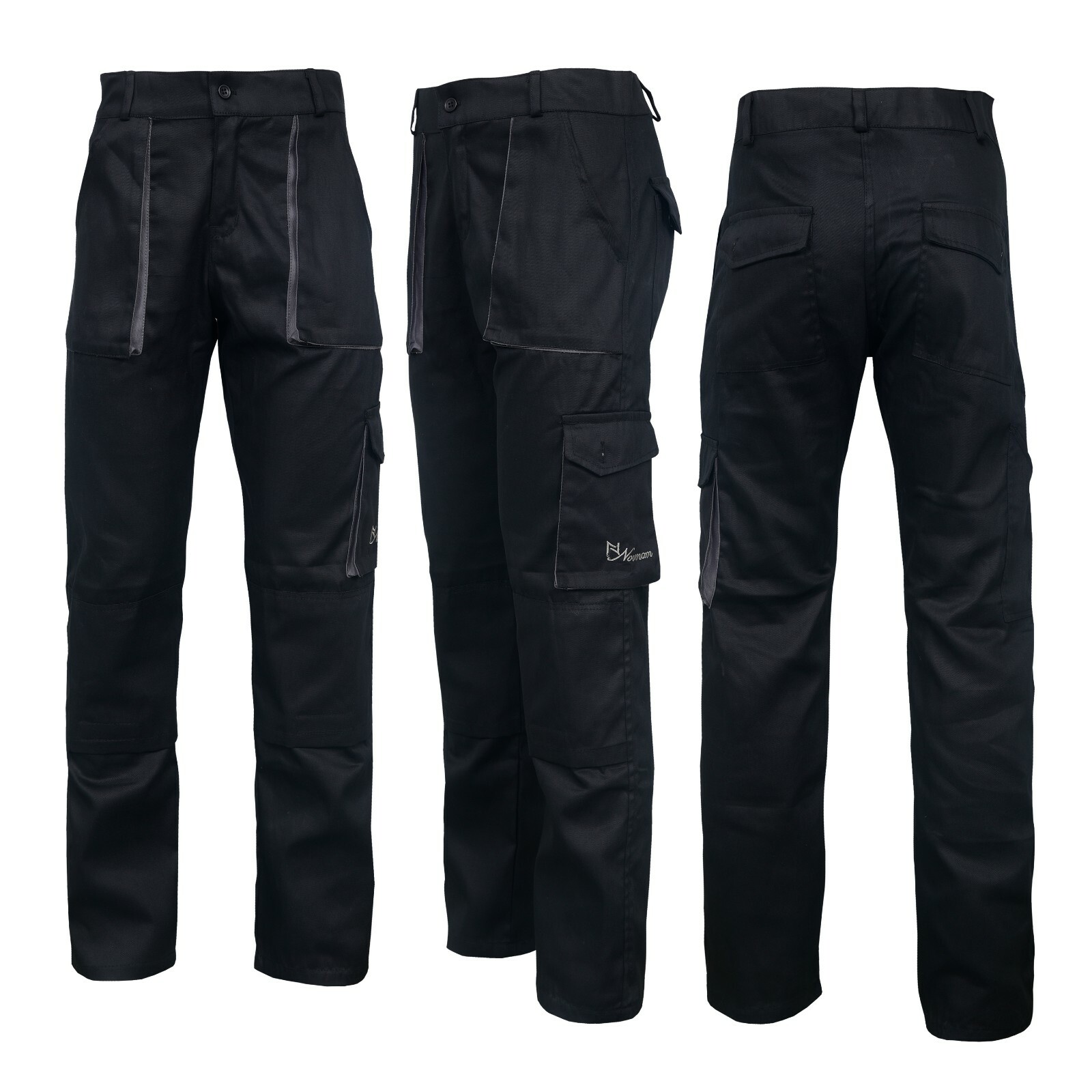 Work Trousers Pants Knee Pad Pockets Men's Cargo Multi Pocket Work Wear