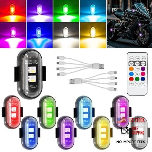 Wireless LED Strobe Lights - 8 Pack Emergency Warning Lights with Remote