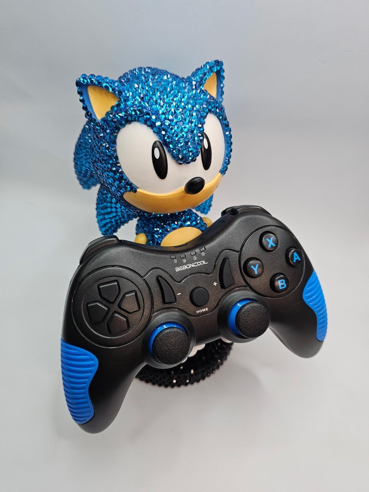 Rhinestoned Custom Handmade Sonic The Hedgehog Phone & Controller Holder