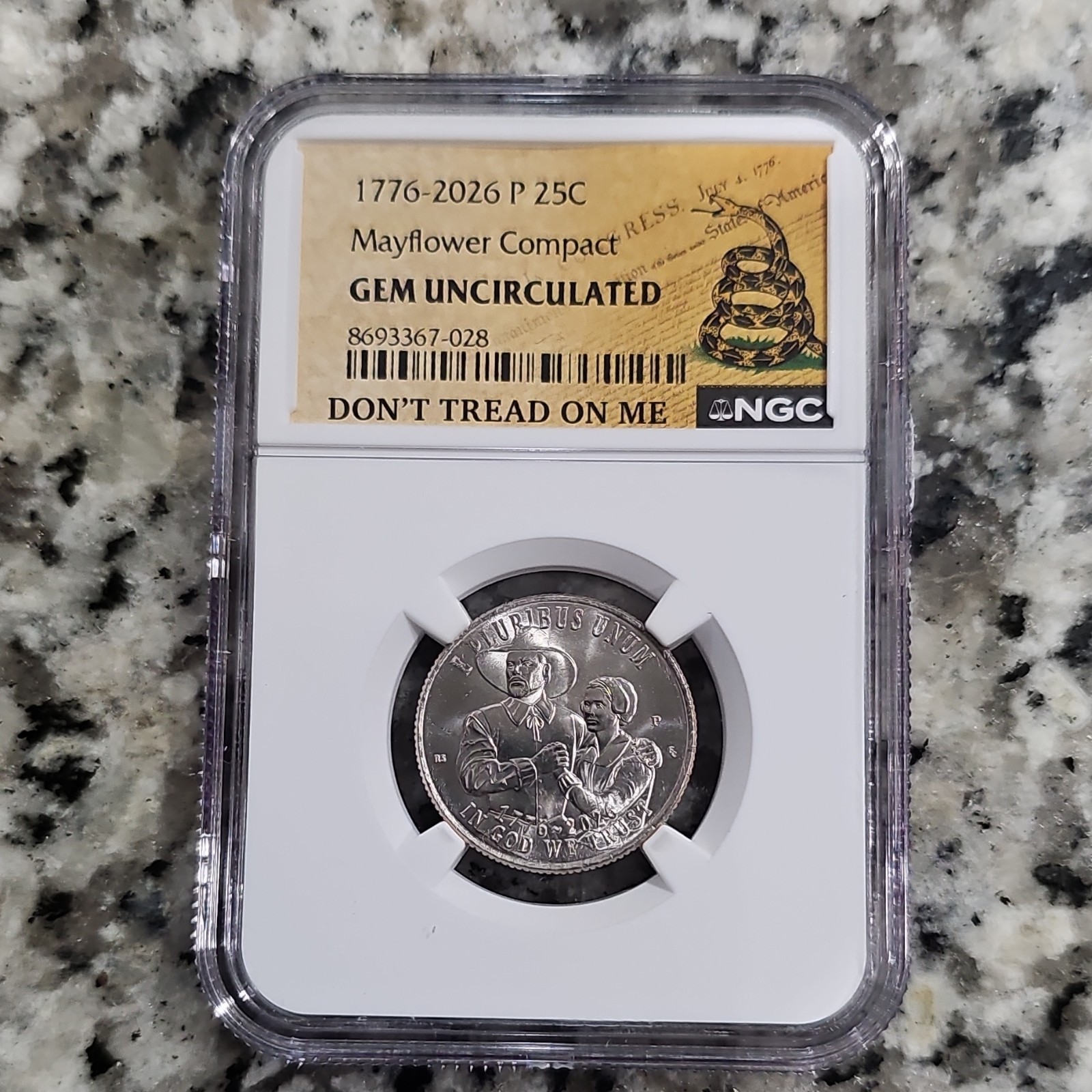 UNDER VALUE!!! NGC 2026 P Mayflower Compact 25C Gem Uncirculated Quarter