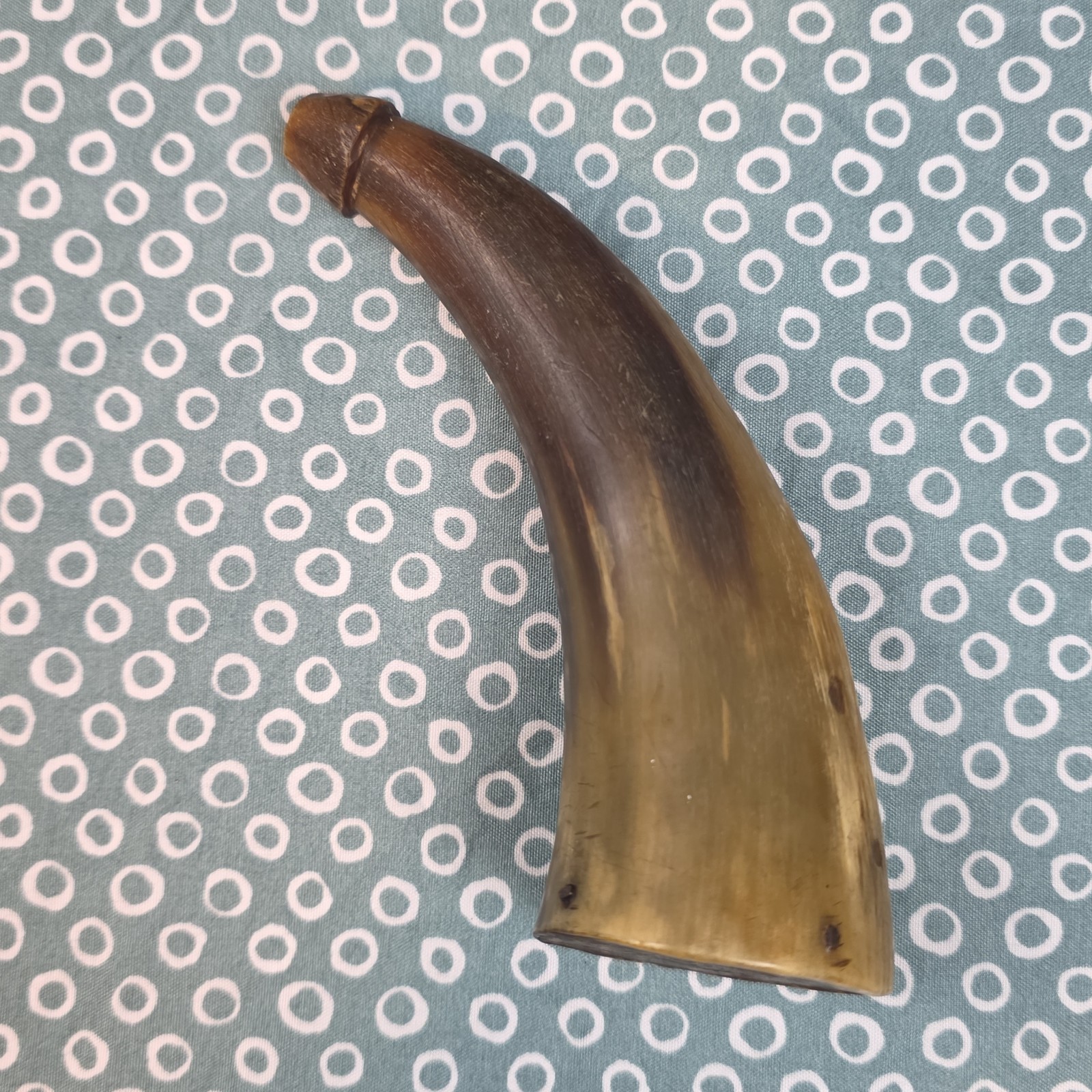 Antique Powder Horn Charger Flask Approximately 6 inches