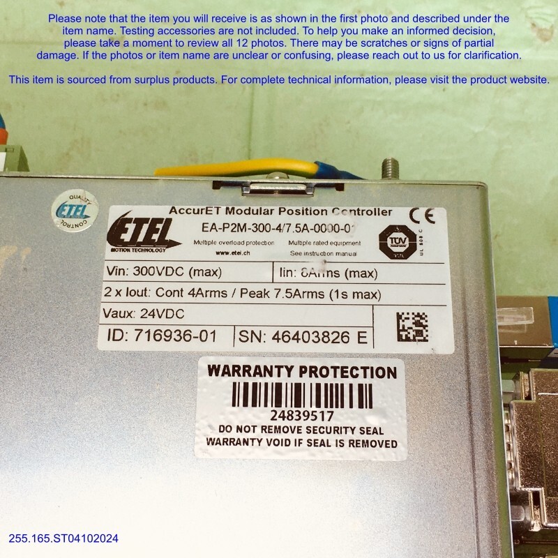 AccurET EA-P2M-300-4/7.5A-0000, Controller as photos, SN:9517, FedExDHL