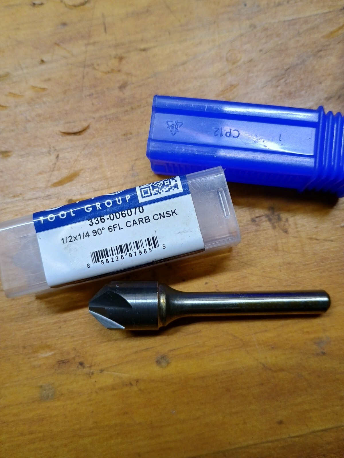 1/2x1/4 90° 6flute Carbide Countersink