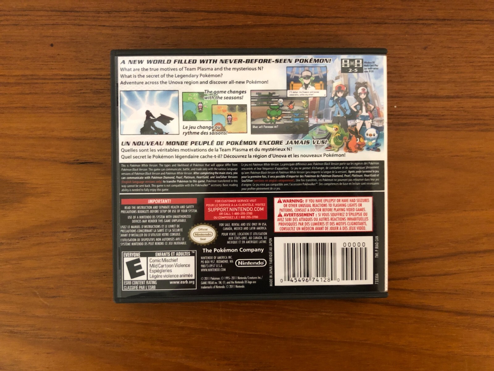 Replacement Case for Pokemon: White Version Nintendo DS