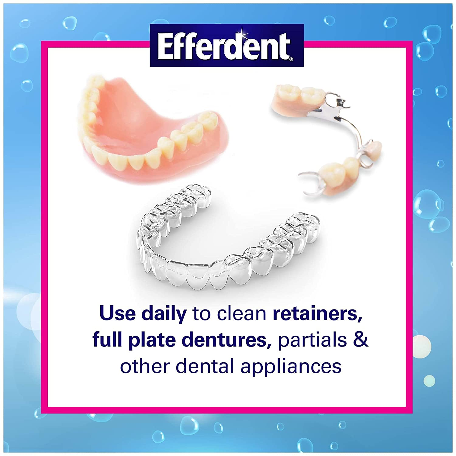 Efferdent Complete Clean Retainer Cleaner & Denture Cleanser - 126 Tablets