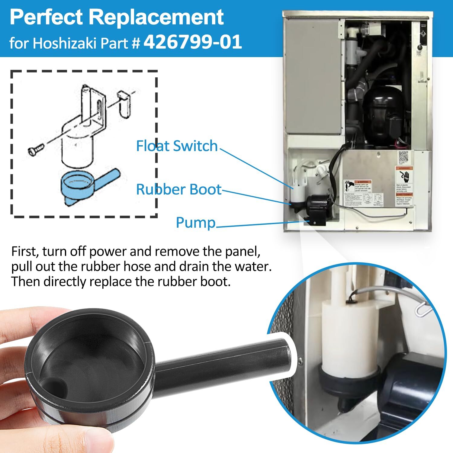 Replace Hoshizaki Connector Float Switch 426799-01