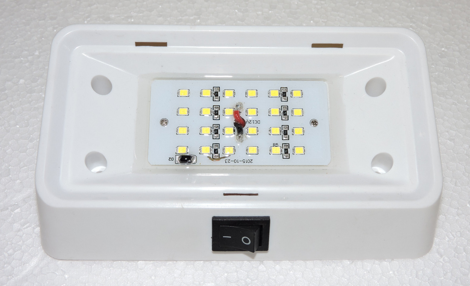 RV, Marine LED Porch Light Clear & Amber Lens w/ ON/OFF Switch 280 Lum