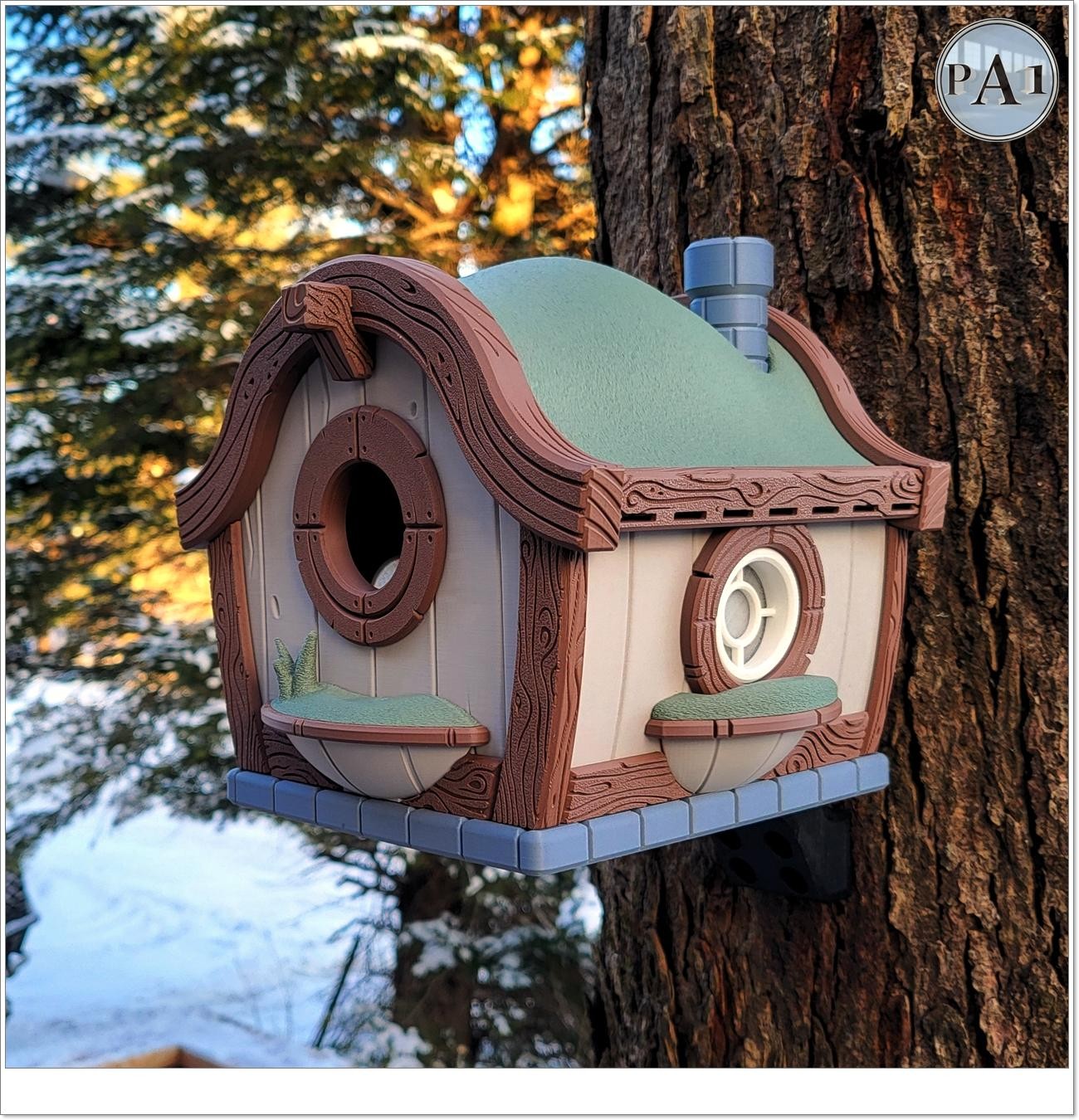 Hobbit Bird House | Blink Camera Compatible | 3D Printed | Birding