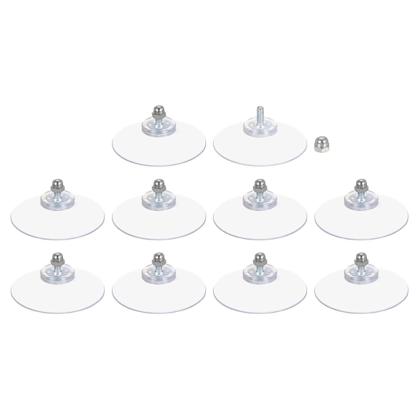 10 Packs Suction Cups for Glass 50mm/2" Dia Sucker Pads with M4 x 10mm Screw