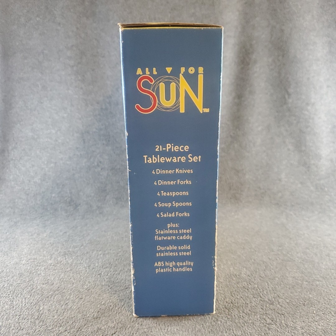 Vintage 1997 All FOR SUN 21 Piece Tableware Set