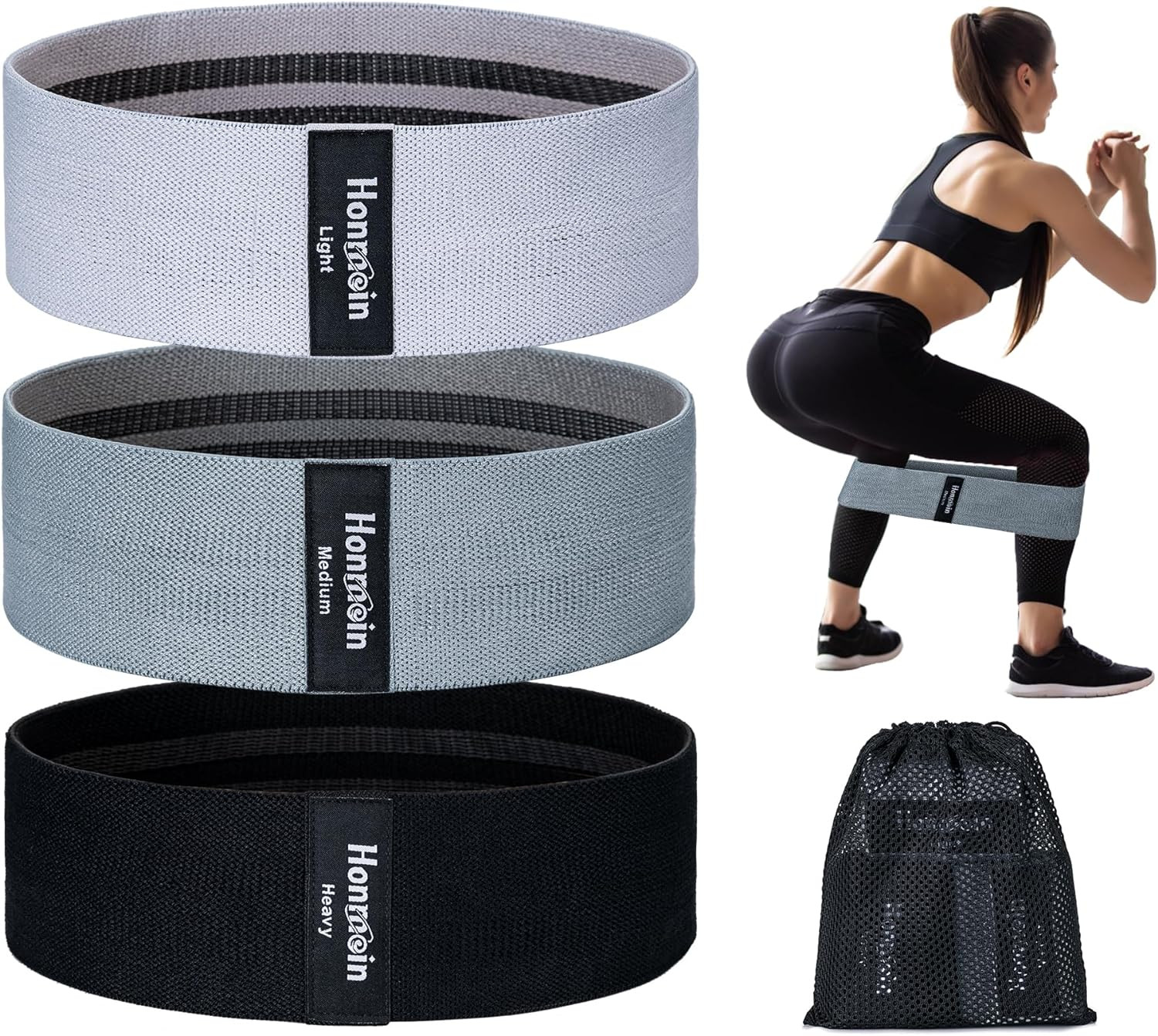 Resistance Bands for Working Out, 3 Levels Exercise Bands Workout Bands Set for
