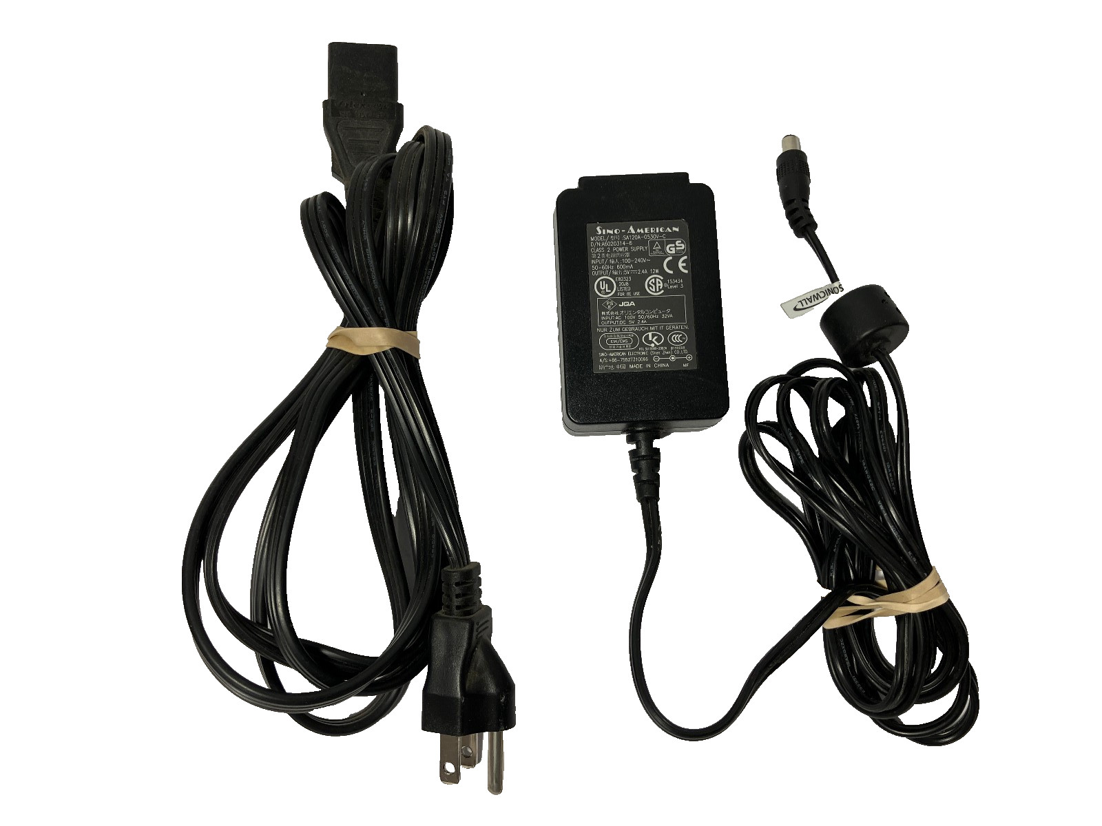 Genuine Sino-American SA120A-0530V-C AC Adapter for Sonicwall TZ 170 with Cord