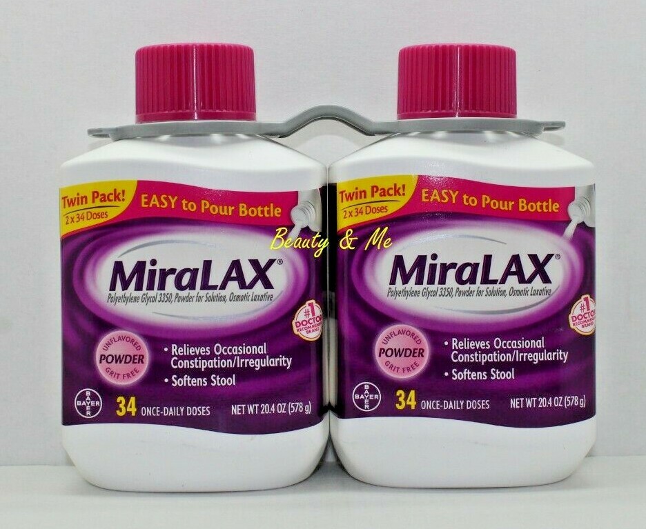 Miralax Powder Laxative 68 Doses, 40.8 Ounces