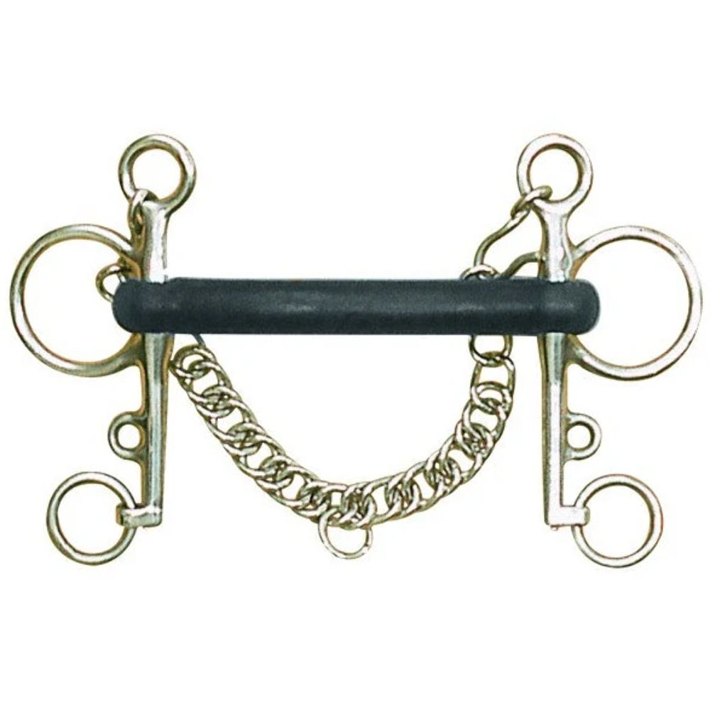Mullen Mouth Hard Rubber Pelham Bit