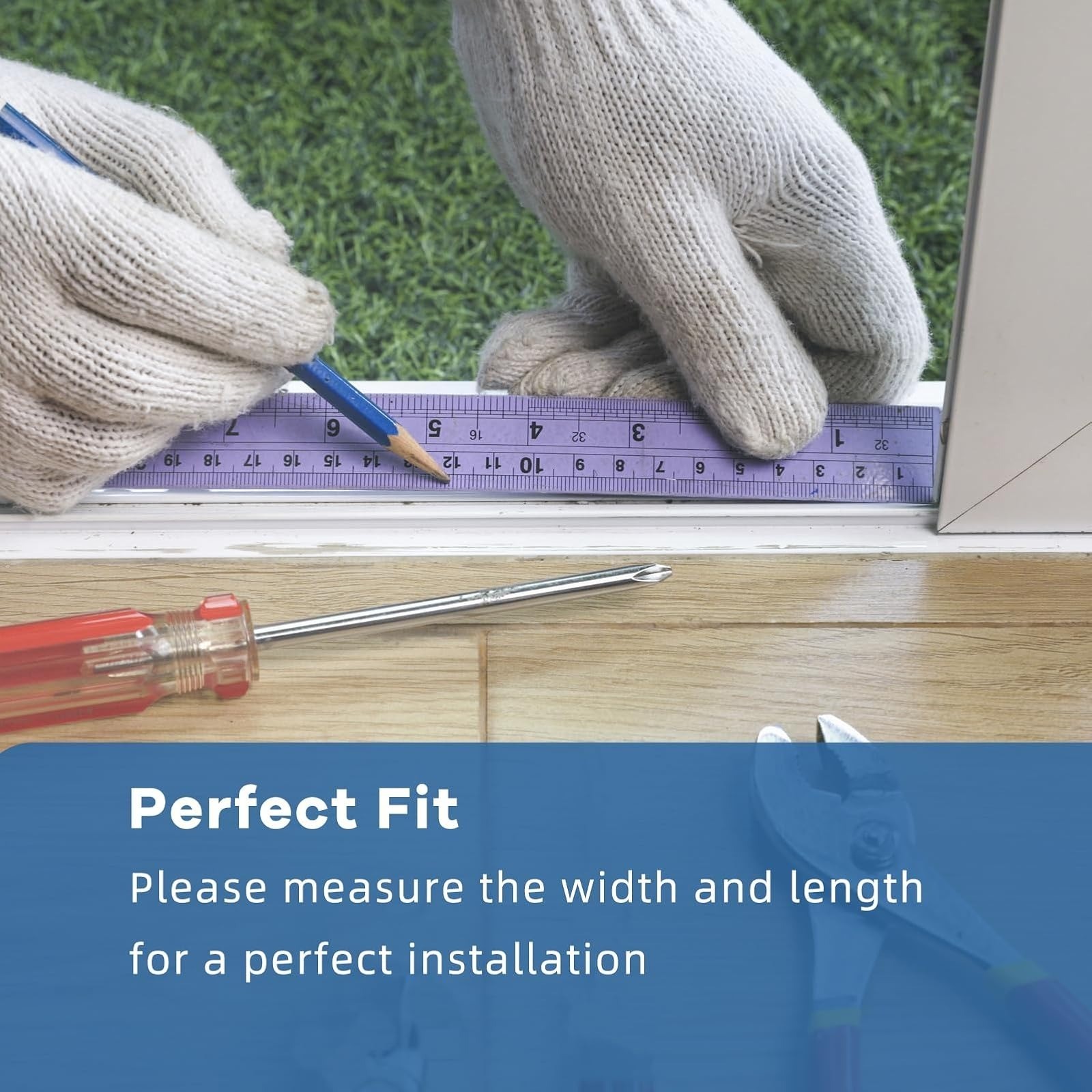 75" Aluminum Sliding Screen Door Track Replacement Kit - Easy Install
