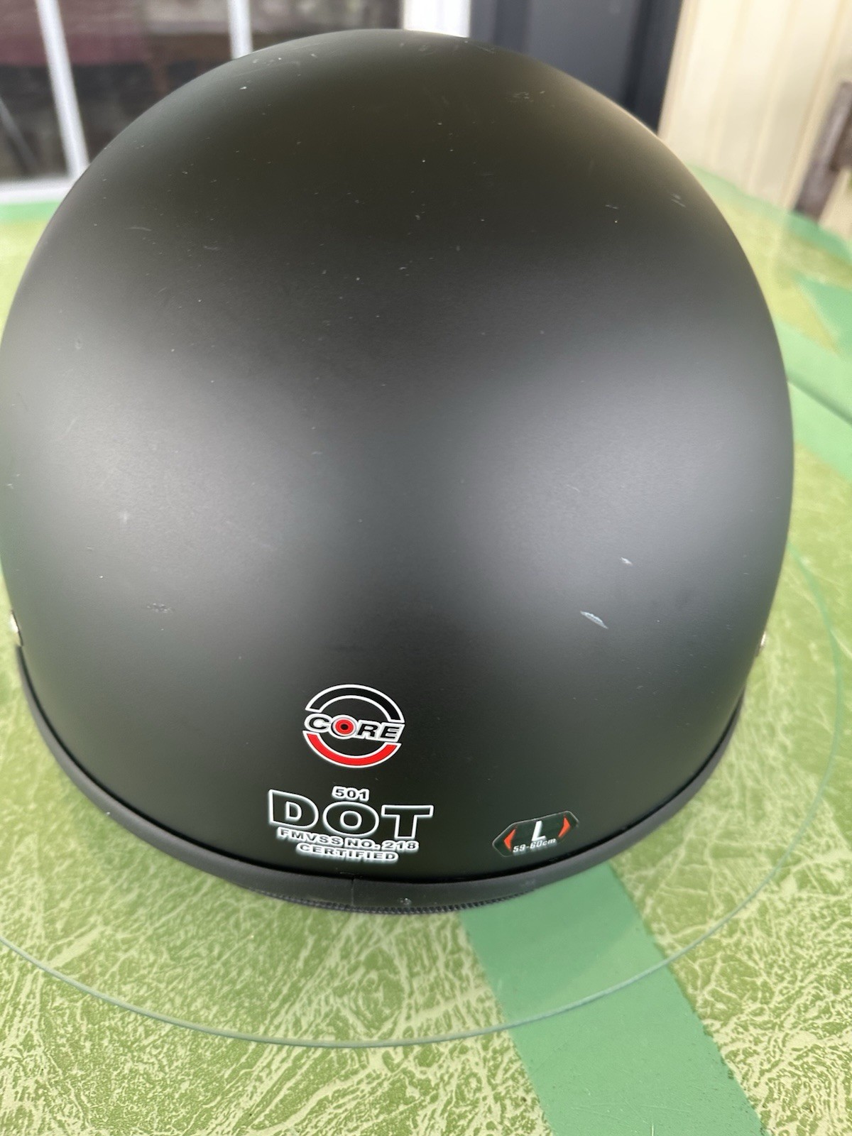 Core Cruiser-X Half Helmet (Black Medium) DOT Certified