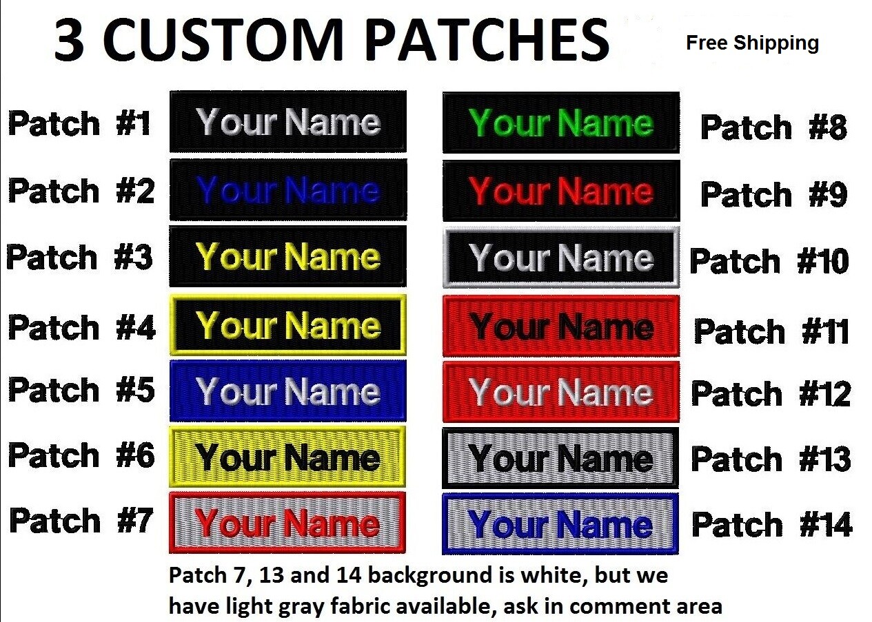 "LOVE IT", 3-PACK CUSTOM EMBROIDERED NAME TAG 3X1, FREE SHIP