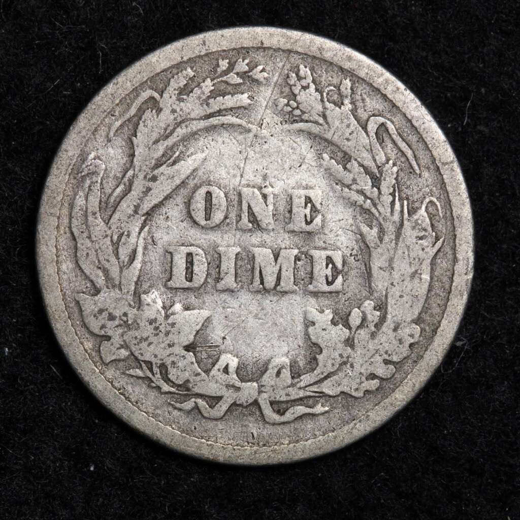 1896 Silver Barber Dime GOOD FREE SHIPPING