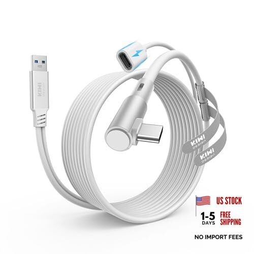 Link Cable with Charging 16FT Compatible with Meta Quest 3S/3/2/Pro/Pico White