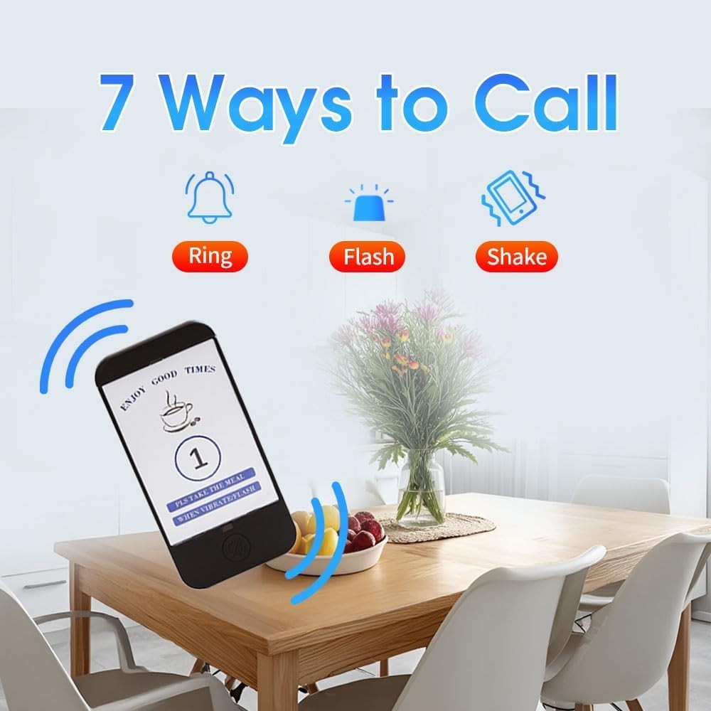 Wireless Restaurant Pager System with 20 Beepers for Efficient Guest Management