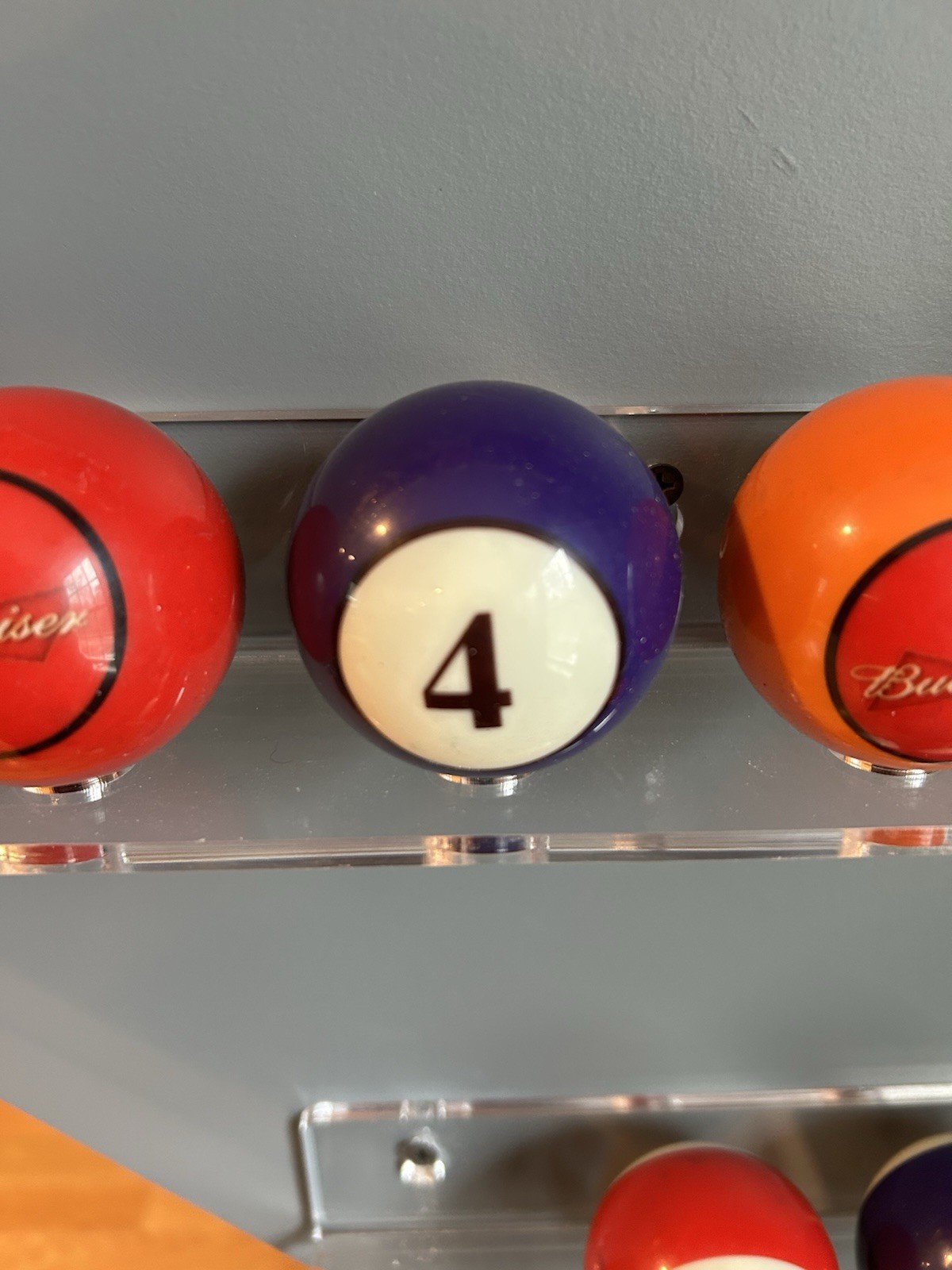 Individual Budweiser #4 Four Ball Pool Ball