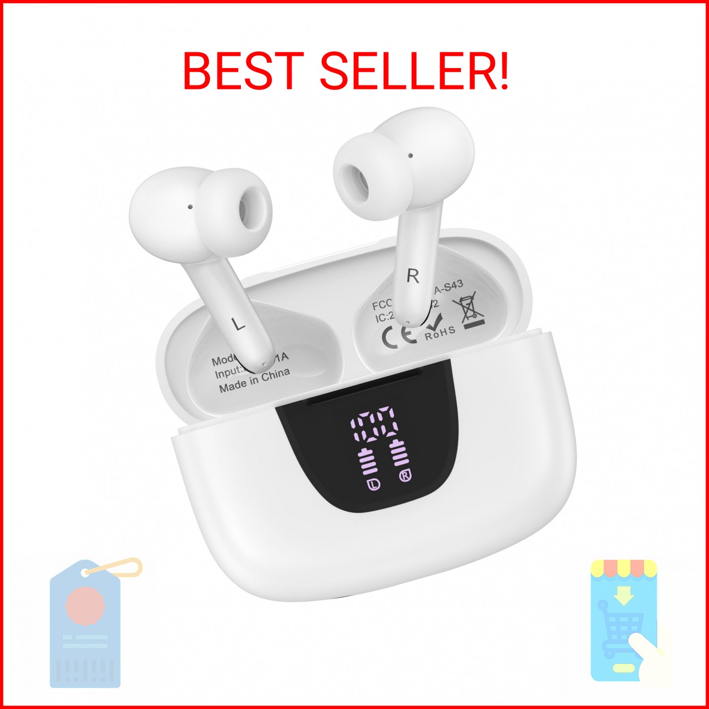 Earbuds Wireless Earphones for iPhone 17e, 17, 17 Pro max, 17 Pro, 17 Air, 16e,