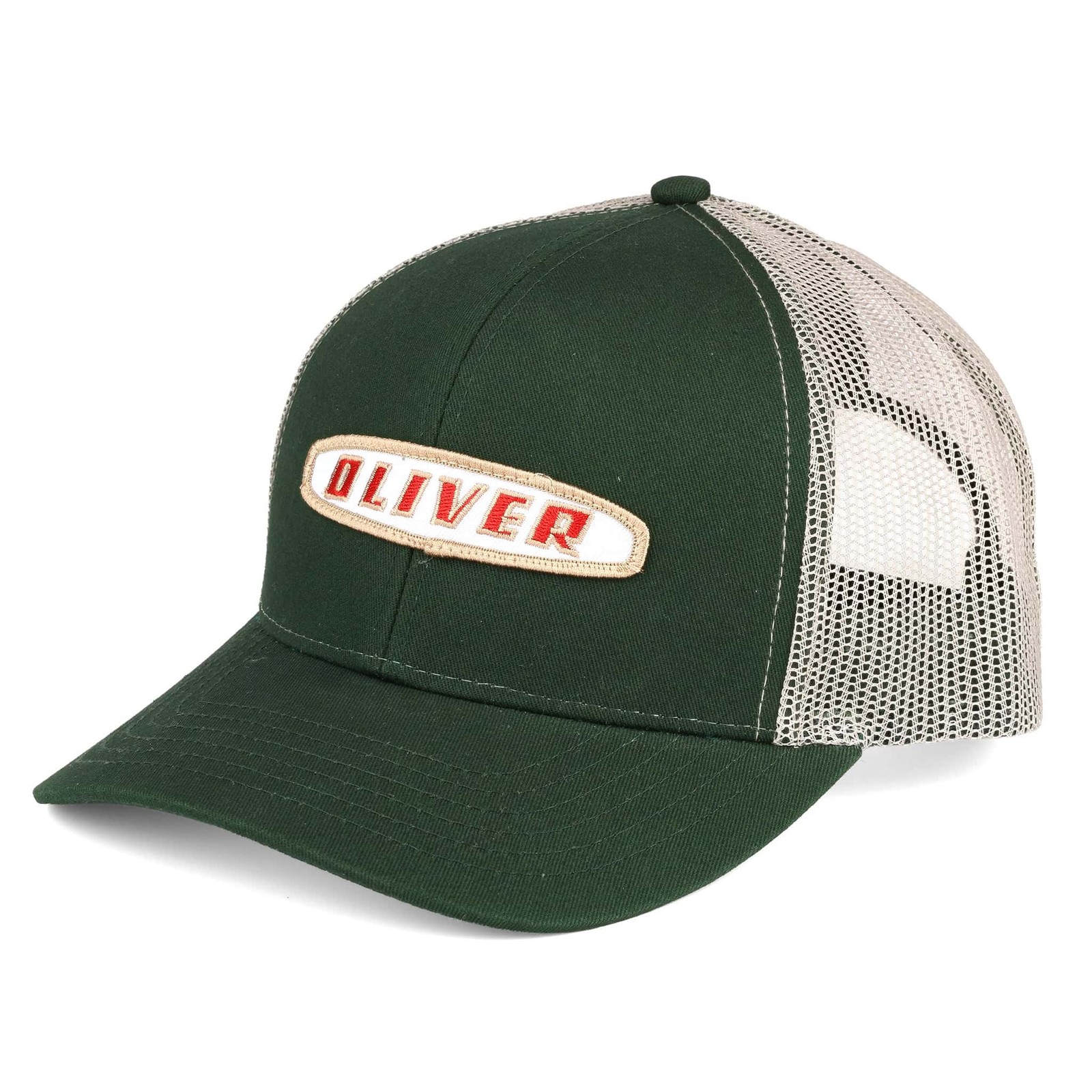 Oliver Oval Logo Hat, Green with Tan Mesh Back OOGNM