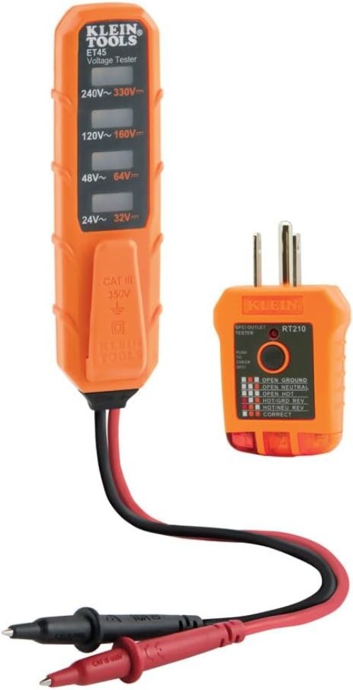 Comprehensive Electrical Kit with GFCI and AC/DC Voltage Testing Features