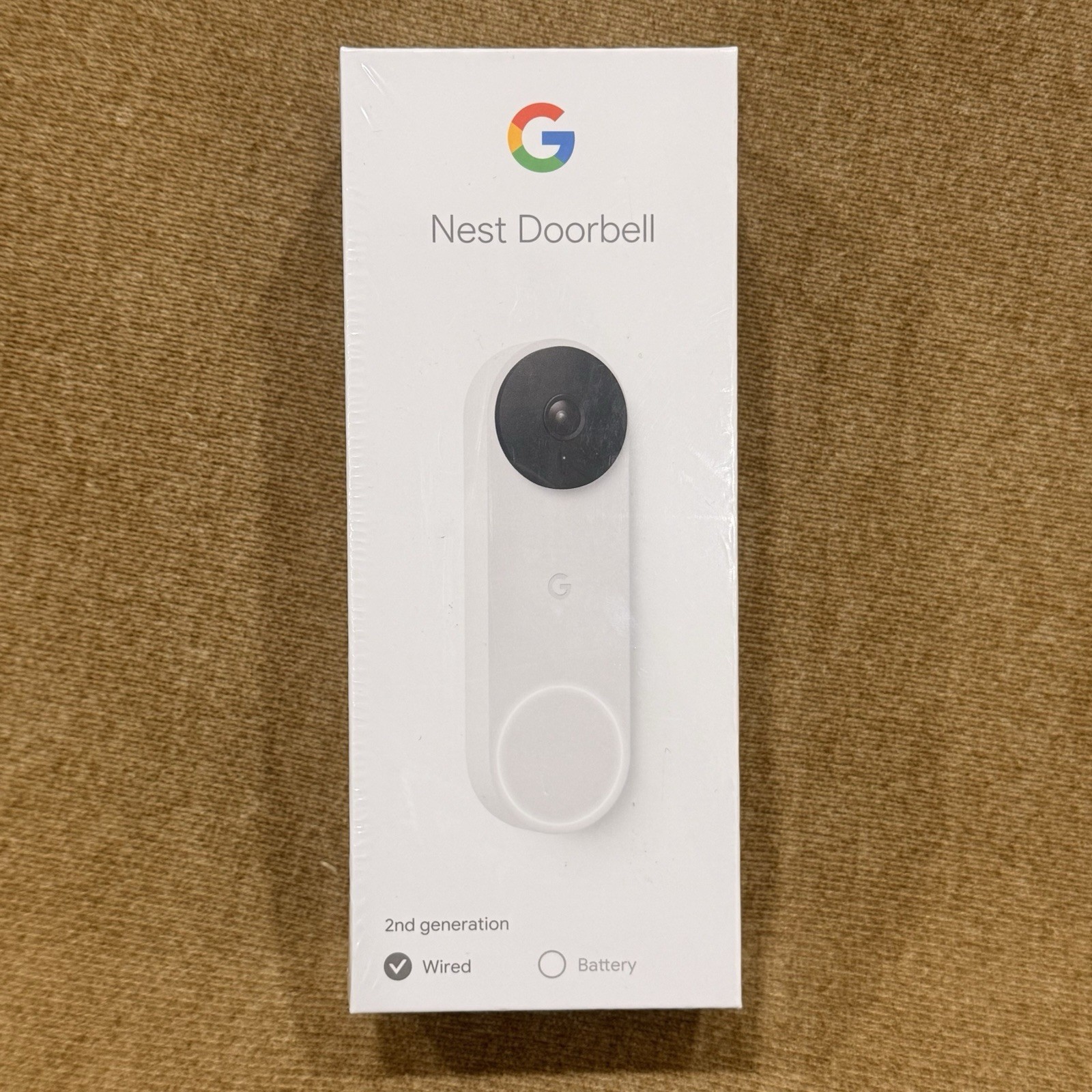 Google Nest Doorbell Wired 2nd Generation Video Security Camera White Brand New