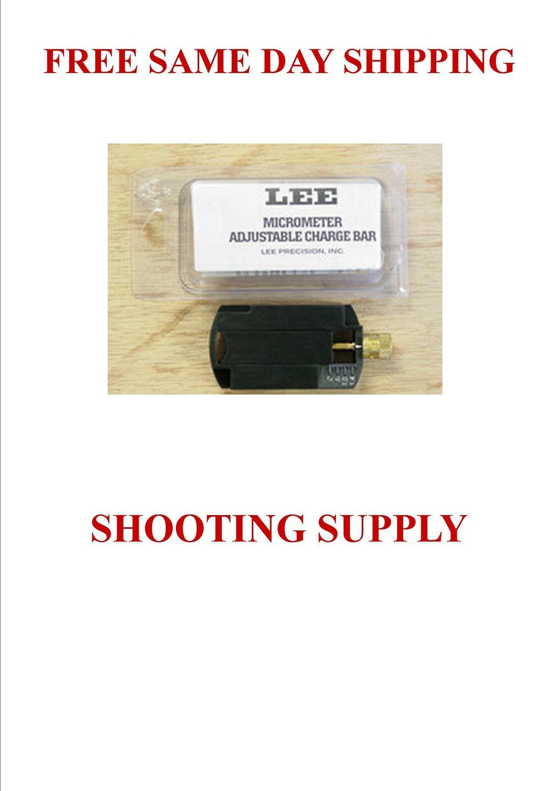 LEE 90792 MICROMETER ADJUSTABLE CHARGE BAR * ADJUSTS BETWEEN .28CC and 1.6 cc