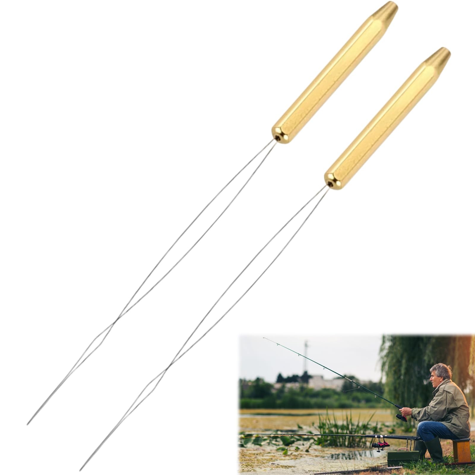 Fly Tying Bobbin Threader Tool Set, Stainless Steel Bobbin Threader for Fly T...