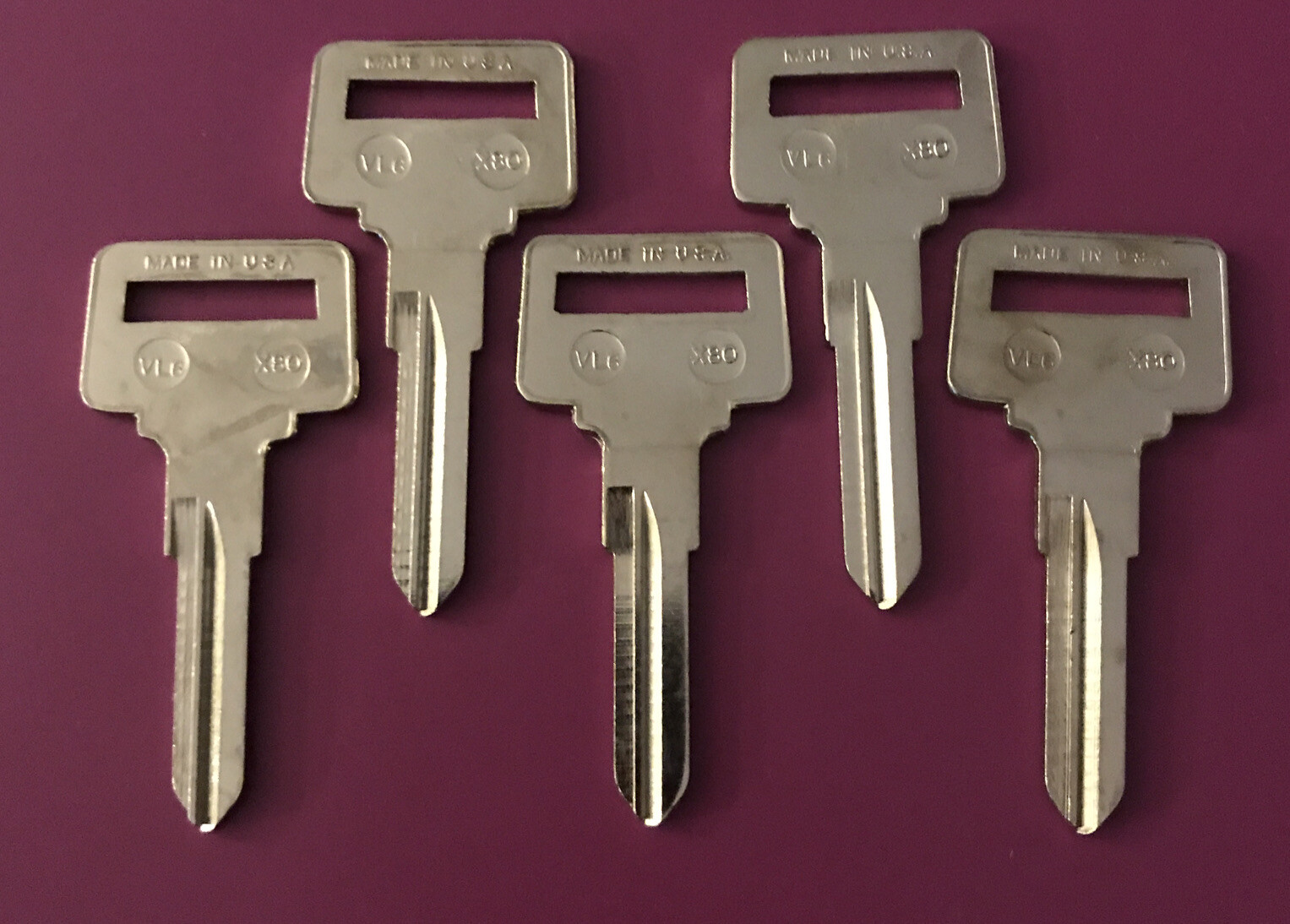 Ilco Brand x80/VL6 Key Blanks, Set of 5  Locksmith                       [x]